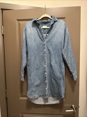 Universal Thread Light Blue Denim Shirt Dress